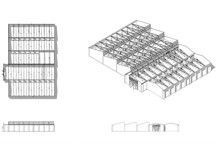 croquis 2D naves industriales diseño David Bugeda®